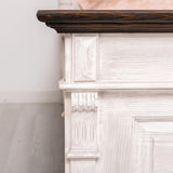 Fenyőfa ágykeret 180x200 cm-es méretben, fix fejtámlával és lábvéggel