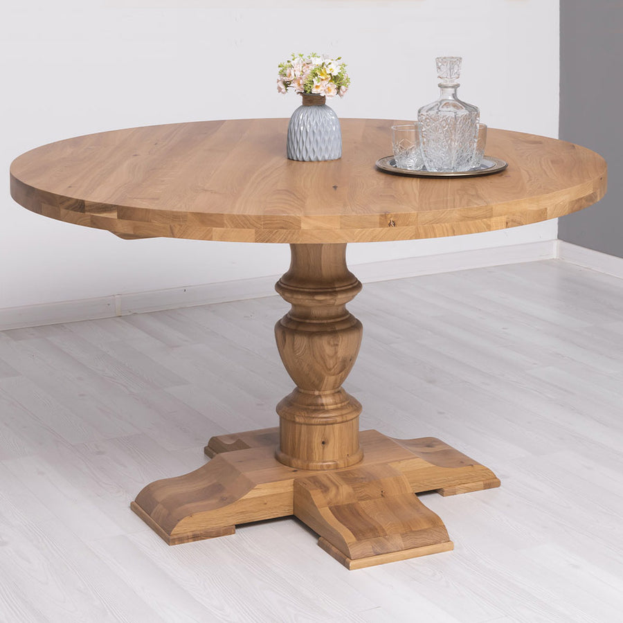 MAISON kerek tölgyfa étkezőasztal Ø 130 cm