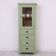 Vidéki stílusú, fenyőfából készült, három elemből álló komplett konyhabútor.