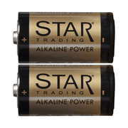 2 darab, C típusú, LR14-es, alkáli elem.