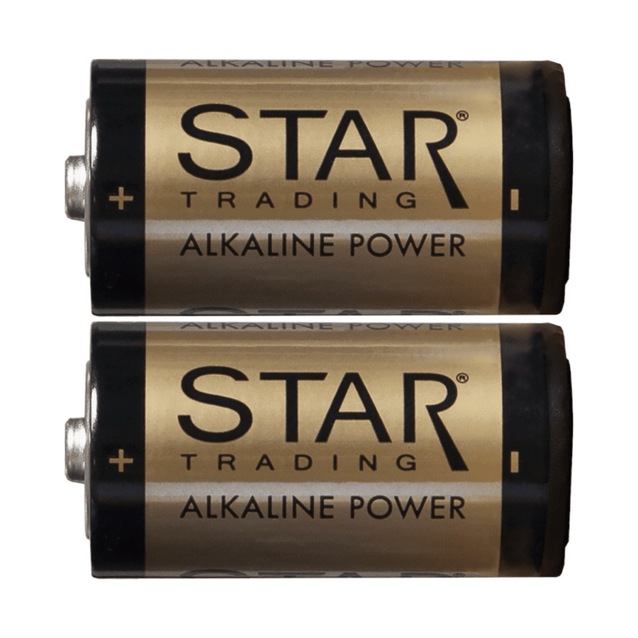2 darab, C típusú, LR14-es, alkáli elem.