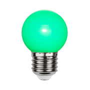 E27-es dekorációs LED izzó zöld színű opál, polikarbonát burkolattal.