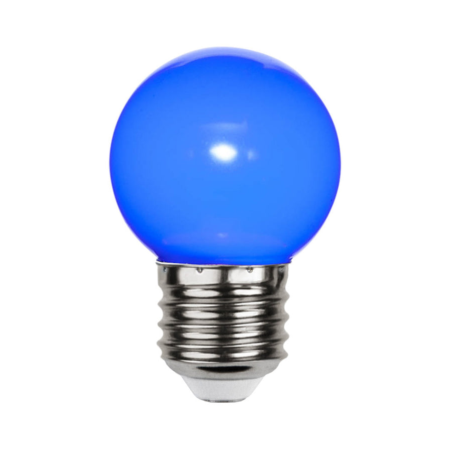 E27-es dekorációs LED izzó kék színű opál, polikarbonát burkolattal