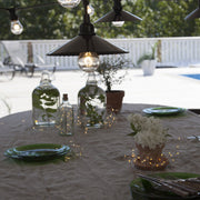 Meleg fehér fényű, 12 LED-es, 110 cm hosszú, rézhuzalos, elemmel működő fényfüzér