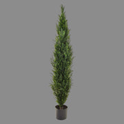 Élethű megjelenésű, UV-álló kialakítású, 150 cm magas, zöld színű cédrusfenyő műnövény