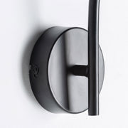 Kortárs stílusú, fekete és aranyszínű, fém falilámpa fémből készült lámpabúrával