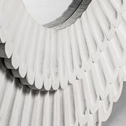 Provanszi stílusú, fehér színű, mangófából készült, kör alakú, design falitükör