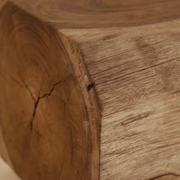 Törzsi stílusú, rusztikus megjelenésű, tömör suarfatörzsből készült dohányzóasztal