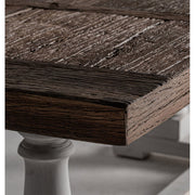 Nagyméretű, provanszi stílusú, szilfából és mangófából készült étkezőasztal.