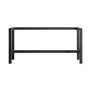 Fekete színű, vasból készült vitrinszekrény lábazat – frontális nézet, Bern kollekció