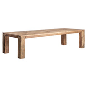 Natúr színű Backlyn étkezőasztal újrahasznosított fenyőfából – perspektivikus nézet, 270 cm