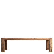 Kortárs stílusú, újrahasznosított fenyőfából készült, natúr színű étkezőasztal