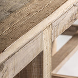 Carrik konzolasztal élkép – természetes fa felület és patinás textúra