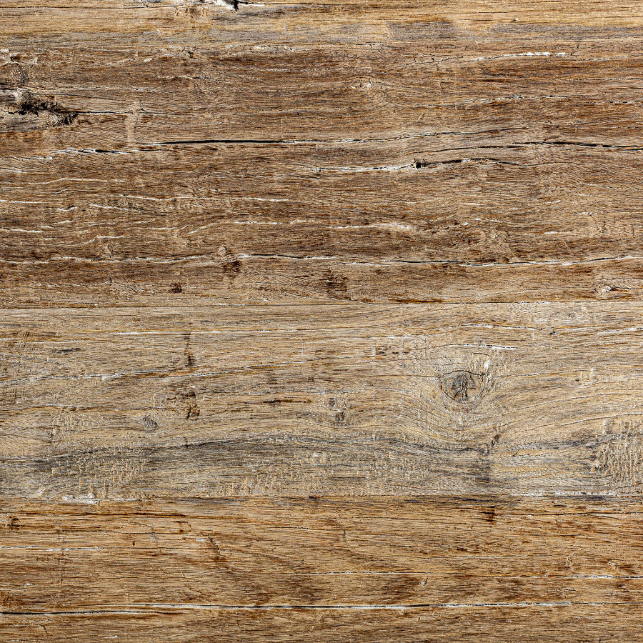 Kortárs stílusú, natúr színű, újrahasznosított fenyőfából készült, nagy méretű konzolasztal