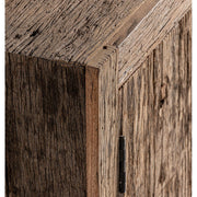 Kortárs stílusú, natúr színű, újrahasznosított fenyőfából készült TV-szekrény