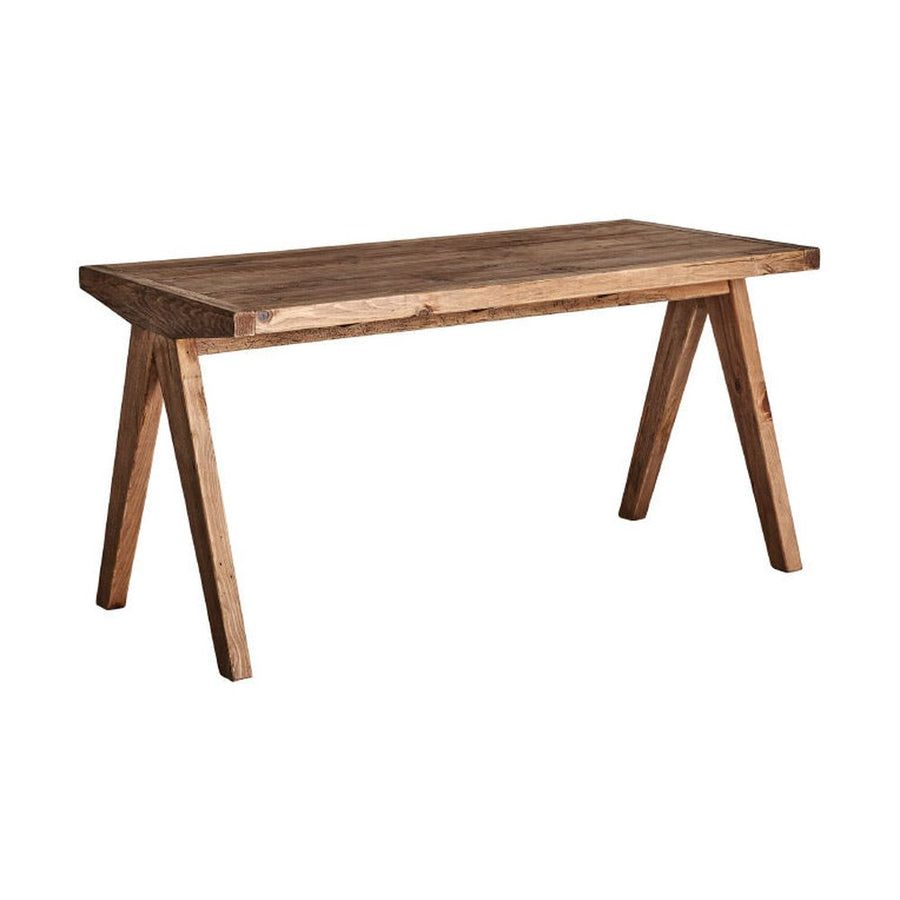 Kortárs stílusú, natúr színű, újrahasznosított fenyőfából készült íróasztal