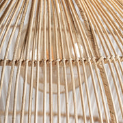 Kortárs-japandi sítlusú, natúr színű, rattanból készült, design függeszték lámpa