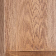 Kortárs, fenyőfa értezőasztal, salakvörös színű, terrazzo fedlappal és aranyszínű fém talapzattal