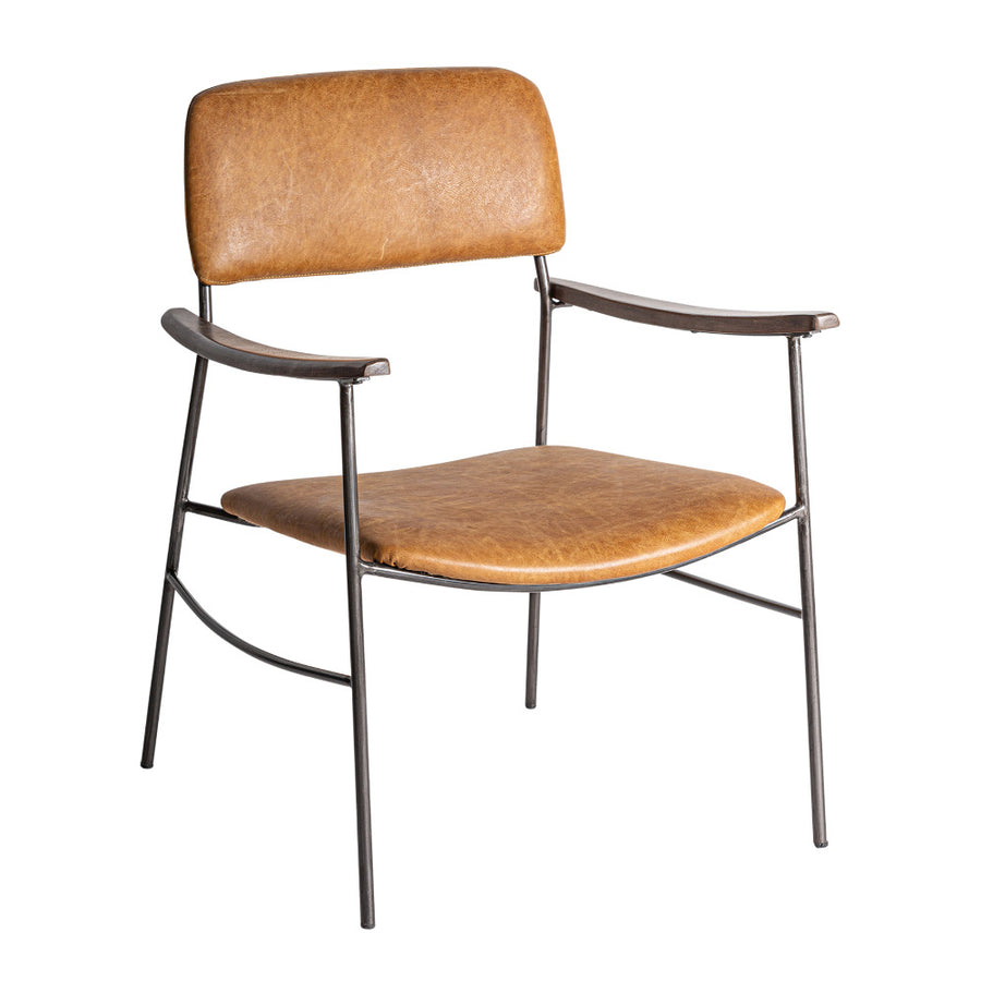 WAKY barna fém-műbőr karosszék 81 cm