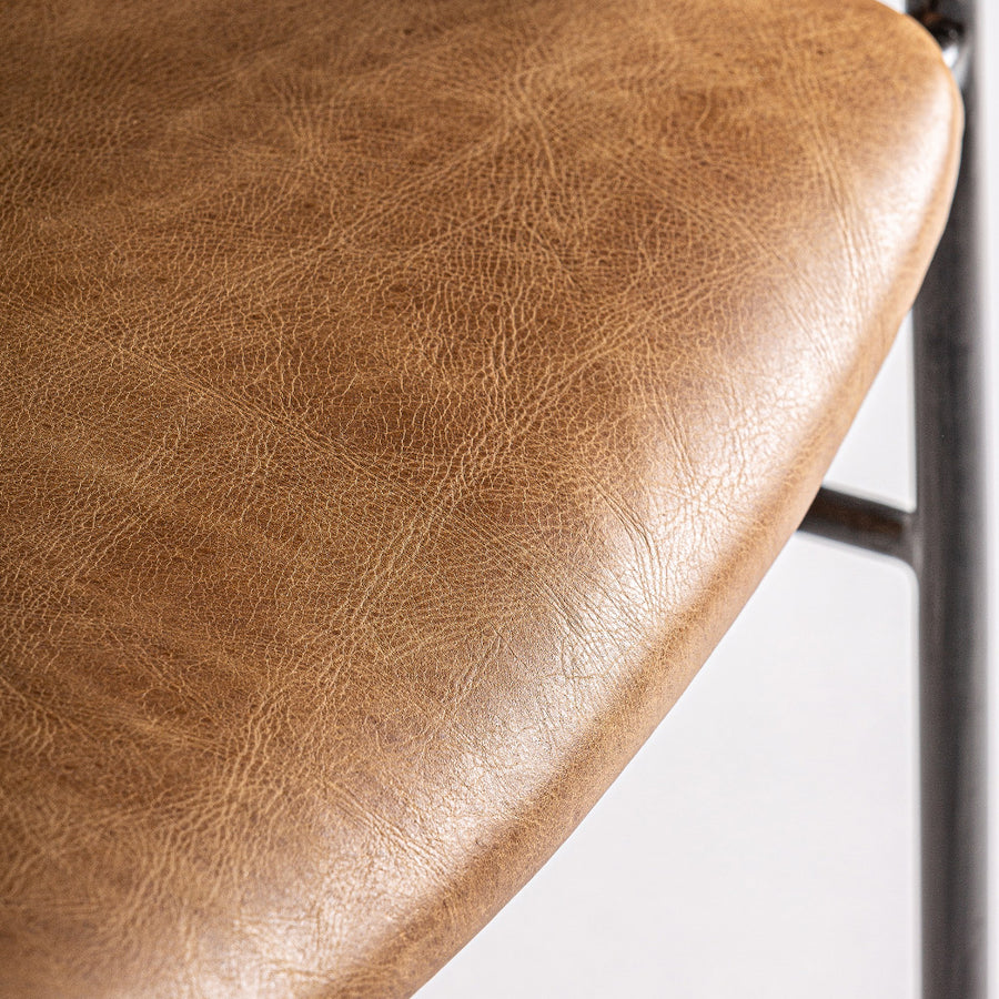 WAKY barna fém-műbőr karosszék 81 cm