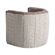 Erbach fotel hátoldali nézet – texturált buklé kárpit és ívelt forma