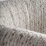 Buklé hatású ülőfelület részlete – Erbach fotel, bézs poliészter kárpit