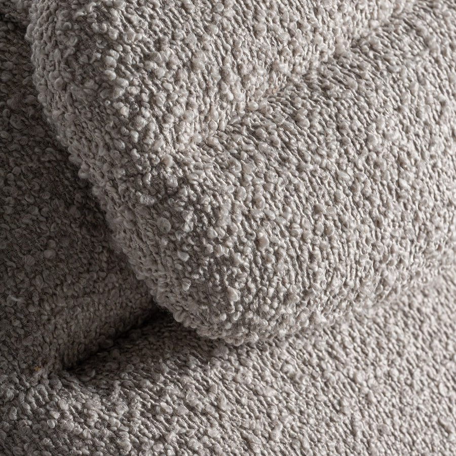 Plasztikus párnázottság közelről – Jacquard chaise longue anyagrészlet