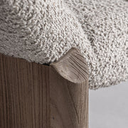 Natúr nyírfa lábazat közelről – Jacquard relax fotel faerezet