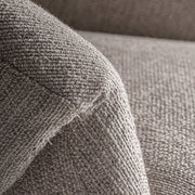 Buklé hatású bézs poliészter kárpit közelről – Jacquard fotel textúra