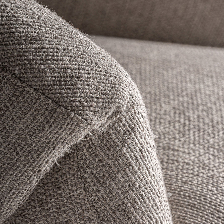 Buklé hatású bézs poliészter kárpit közelről – Jacquard fotel textúra