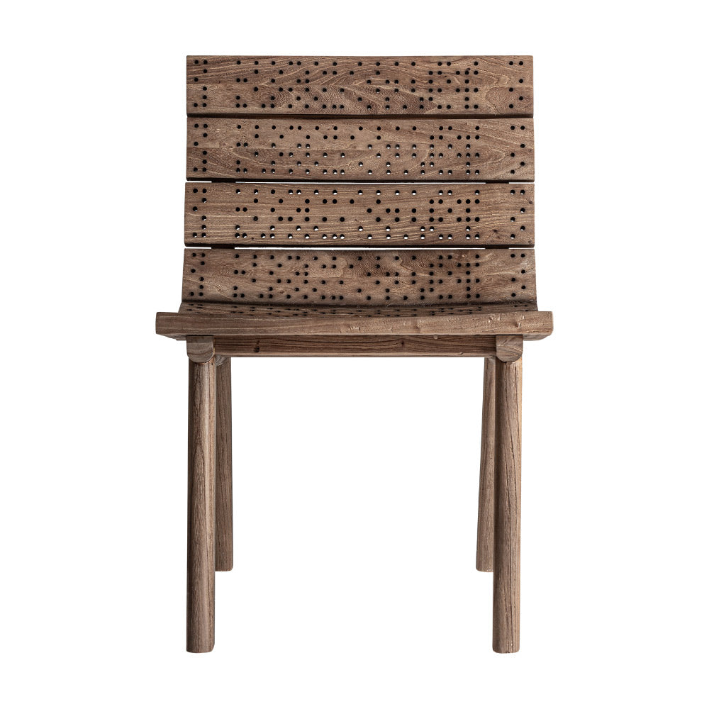 Jacquard nyírfa szék elölnézet – grafikus perforációval