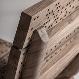 Perforált nyírfa felület makrófotó – Jacquard mintás szék