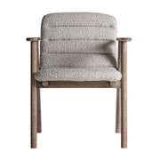 Jacquard karfás szék elölnézet – buklé kárpitozott háttámlával