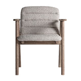 Jacquard karfás szék elölnézet – buklé kárpitozott háttámlával