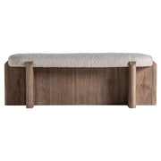 Jacquard pad elölnézet – natúr nyírfa és bézs buklé kárpitozás