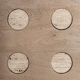 Traventin kőbetétek textúrája közelről – Jacquard kollekció étkezőasztal