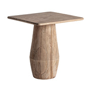 Mangófa bárasztal perspektivikus nézetben, kézzel faragott talppal – Jacquard kollekció