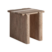 Jacquard lerakóasztal natúr mangófával – többpaneles asztallap és tömörfa lábak, perspektivikus nézet