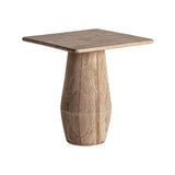 Jacquard kisasztal perspektívikus nézet – tömör mangófa lap és faragott talapzat