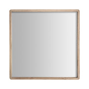 Jacquard falitükör elölnézet – natúr mangófa keret 90 × 90 cm