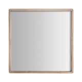 Jacquard falitükör elölnézet – natúr mangófa keret 90 × 90 cm