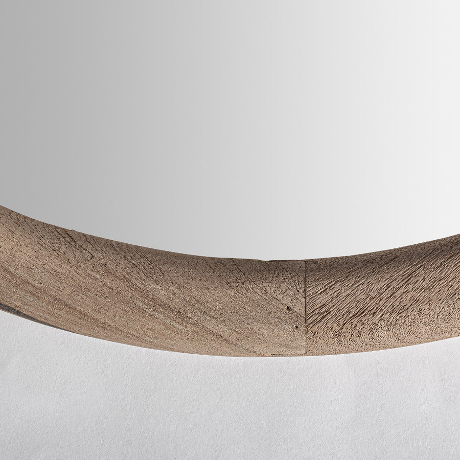 Jacquard falitükör szemközti nézet – tömör mangófa keret textúrája