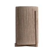 Natúr mangófából és raffia fonattal készült Jacquard dekor kaspó – frontális nézet