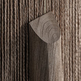 Jacquard mangófa kaspó felső lábrészlete, finoman ívelt végződés
