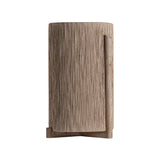 Natúr mangófa és raffia fonatú Jacquard dekor kaspó – frontális nézet, 64×60×105 cm