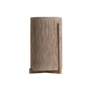 Natúr mangófa és raffia fonatú Jacquard dekor kaspó – frontális nézet