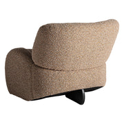 Ibsen fotel hátsó perspektíva – barna poliészter kárpit egységes felülete