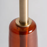 Aranyszínű fém láb csatlakozása az üveg dekor lábhoz – Colmar lerakóasztal részlet