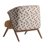 Dolving fotel hátoldali nézet – mintás poliészter kárpit részlete