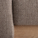 Fa váz és kárpit csatlakozása – világosbarna pácolt fenyőfa részlet